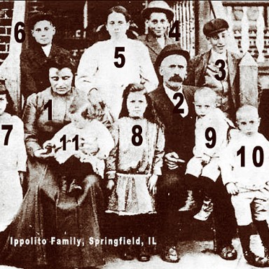 Vito Ippolito Family, 1912. Sangamon County, Illinois.