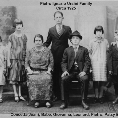 Pietro Ursini & Giovanna Bartolomucci, circa 1925 in PA.