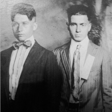 Brothers Valentino Vespa (1892-1926) and Giacinto “John” Vespa (1895-1928) circa 1924, Springfield, Illinois.