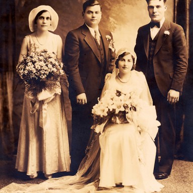 Wedding of William “Bill” Fulgenzi and Rose Ursini, circa 1932, Detroit, Michigan.