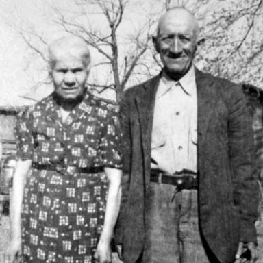 Luca Antonacci and his wife, Maria Capranica, circa 1945, Riverton, Illinois.
