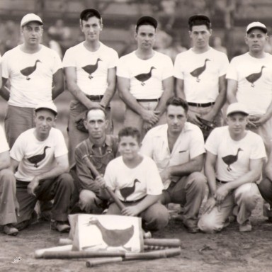 Blue Goose Baseball Team, 1948, Riverton, Illinois.