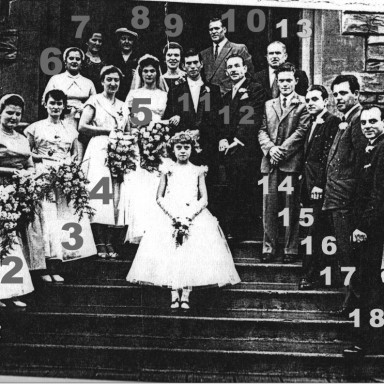 Bartolomucci and Roffara wedding, Toronto, Canada 1957.