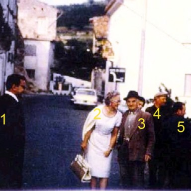 Unknown persons on Via XXV Maggio, 1979.