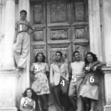 Unidentified youth at Madonna delle Grazie, 1955.