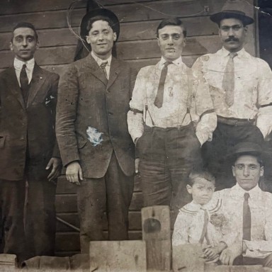 Vito Nazzareno Frasca and Friends, circa 1908, Niagara Falls, New York.